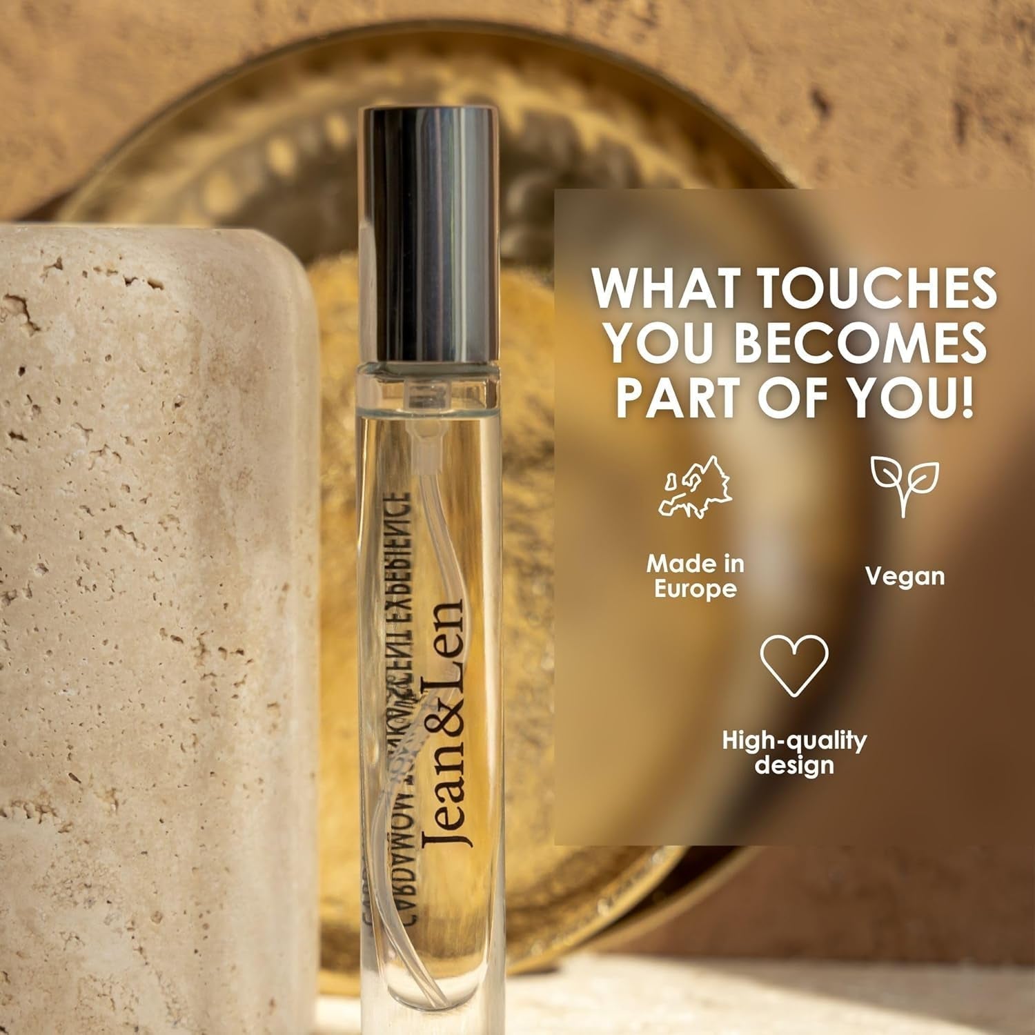 Jean & Len Scent Experience Cardamom & Tonka, Apă de toaletă cu aromă de Cardamom și Tonka, Mini parfum practic, Ideal pentru călătorii, Sticlă de înaltă calitate, 10 ml