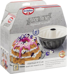 Dr. Oetker Gugelhupfform Ø 22 Cm BACK-TREND, Backform Für Gugelhupf, Runde Bundform Aus Stahl Mit Keramisch Verstärkter Antihaft-Beschichtung (Farbe: Creme/Anthrazit), Menge: 1 Stück Matrite si tavi pentru copt Naty Shop