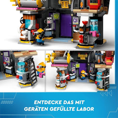LEGO I - Simply Incorrigible 4 Vila de familie a lui Gru și a Minionilor, set de joacă pentru filmul I - Simply Incorrigible 4, jucărie pentru copii, cadou pentru băieți și fete începând cu vârsta de 8 ani 75583 Seturi de constructie Besuche den LEGO-Store