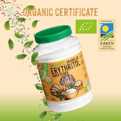 Eritritol natural organic, 10G = 7G zahăr, 1 Kg Indulcitori Naty Shop