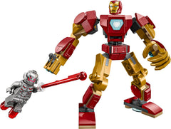 LEGO Marvel Iron Man Mech Vs. Ultron - Jucărie de supererou cu 2 minifigurine - Figură de acțiune cu brațe, picioare și degete mobile - Cadou pentru băieți și fete cu vârsta peste 6 ani 76307 Seturi de constructie Besuche den LEGO-Store