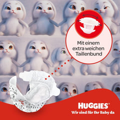 Scutece Huggies pentru bebeluși Little Movers, design Disney, mărimea 3, 168 bucăți (3 x 56), cutie lunară
