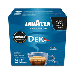 Lavazza A Modo Mio Dek Cremoso, 256 Kaffeekapseln, für einen entkoffeinierten Espresso mit aromatischen Noten von Mandeln und Canditis, 100% Arabica, Intensität 7/13, mittlere Röstung, 16 Packungen