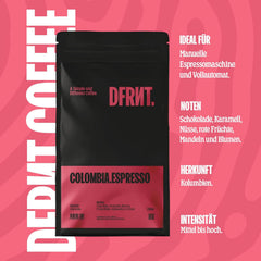 . Colombia Espresso 250 g – Spezialitätenkaffee in Bohnenform (88 SCA-Punkte) – 100 % Arabica – Aromen von Schokolade und Karamell – Perfekt für Espresso – Frisch in Spanien geröstet