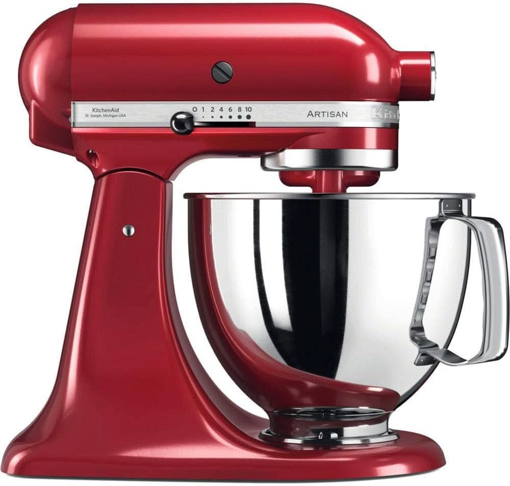 Mixer cu bol KitchenAid Artisan 5KSM125EER, 300W, 4.8L Naty Shop Rosu Imperial