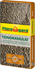 Granule de argilă expandată Floragard 50 L – material natural de drenaj și substrat hidroponic pentru ghivece, căzi, plante de apartament și jardiniere – previne acumularea de apă, asigură o bună aerare