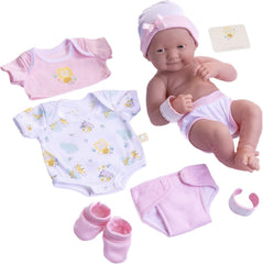 JC TOYS (18543_A Babypuppe, mit 8-teiligem Zubehör-Set, 36 cm