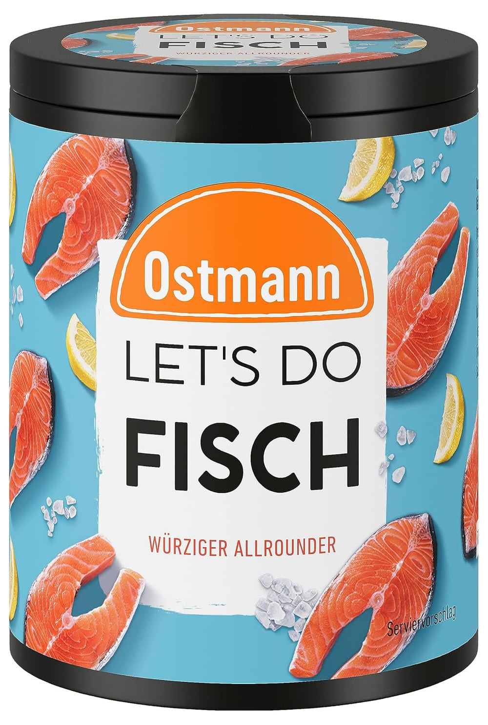 Ostmann Gewürze - Let's Do Fisch Allrounder | Gewürzsalz für Bratfisch, Flammlachs und Meeresfrüchte | Würziger Allrounder mit Senf, Zitrone und Dill | 85 g in recyclebarer Metalldose