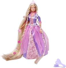 Simba 105738831 - Steffi Love Rapunzel, Steffi als Märchenprinzessin, mit sehr Langen Haaren, mit Haarclips, Bürste und Kamm, Ankleidepuppe, 29cm, für Kinder ab 3 Jahren
