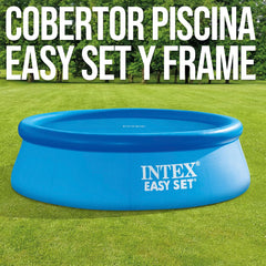 Prelată solară pentru piscină Intex - Prelată solară - Ø 457 cm - Pentru piscine cu montare ușoară și cadru, Albastră