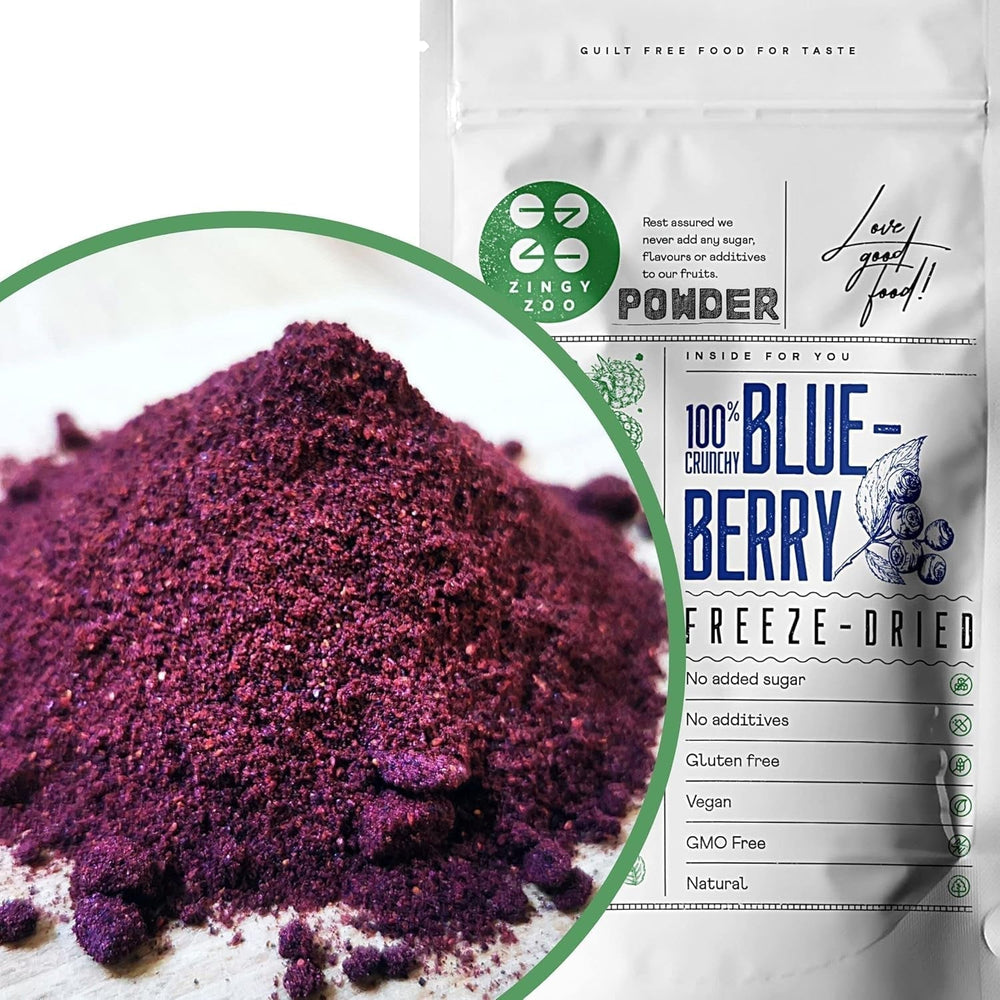 Afine uscate în pulbere | Vaccinium Myrtillus Pulbere de afine uscate prin congelare | Pulbere de afine sălbatice Pulbere de fructe de afine uscate prin congelare Pulbere de afine uscate prin congelare Produse deshidratate Naty Shop 100G