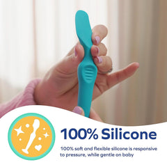Aplicator de cremă pentru scutece Nuby - Spatulă pentru cremă împotriva erupțiilor cutanate | inclusiv cutie de călătorie | potrivit de la naștere Copii - Baie si Skincare Naty Shop