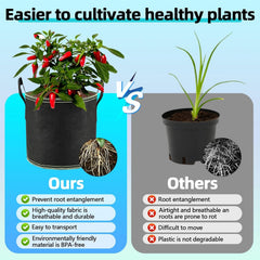 x 12L Ghivece pentru roșii, Saci de plantare din material nețesut cu mânere, Ghivece de grădină îngroșate și ventilate, Saci de plantare reutilizabili pentru cartofi, roșii, legume, flori și căpșuni