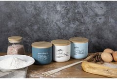 Zahărniță Victory Shades 500 ml din porțelan New Bone cu capac din bambus