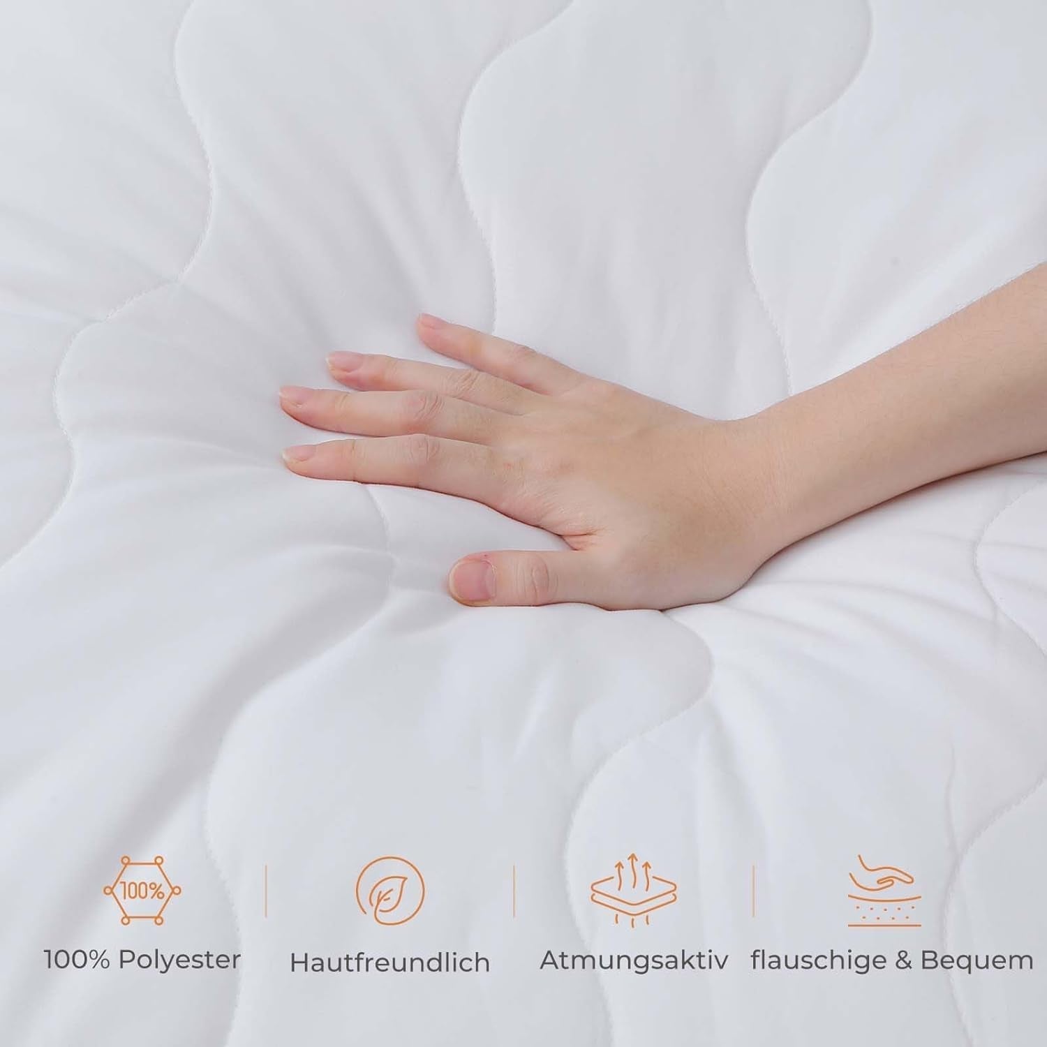 Pernă Sweetnight 40X40 Set de 2, umplutură de pernă din fibre de lemn din poliester, pernă moale și de susținere pentru toate pozițiile de dormit, pernă de dormit respirabilă, lavabilă cu fermoar Perne standard Naty Shop