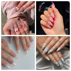 GZMAYUEN Nailart Perlen Micro Kaviar Für Nägel, 0.3-3Mm Goldene Silber Mini Kaviar Strasssteine, Weiß Beige Mini Nägel Perlen Mikroperlen Dekor Für Nägel