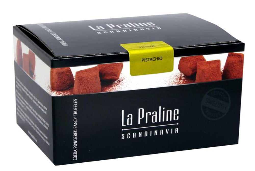 Trufe de ciocolată La Praline cu fistic 200g – Praline lucrate manual din Suedia, ciocolată premium