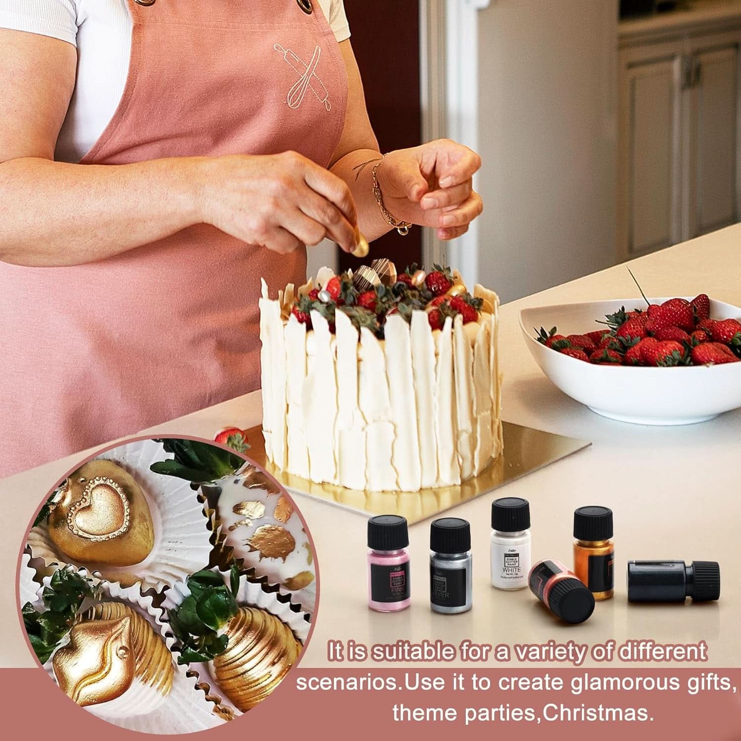 Glitter comestibil lichid, 60 ml Naty Shop