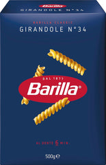 Paste Barilla Classic Girandole nr. 34, făcute din grâu dur de înaltă calitate, întotdeauna al dente (1 x 500 g)