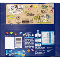 Nestlé SMARTIES Mini, linte mică cu ciocolată cu lapte, ambalată individual, pachet de 3 (1 x 187g)