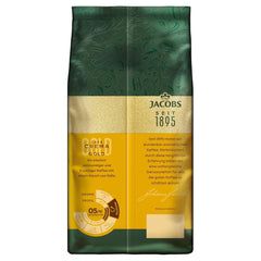 Jacobs Café Crema Gold Kaffeebohnen 1Kg – Vollmundig, Aromatisch, Fruchtige Note, Arabica & Robusta Bohnen, Intensität 5/10, Ideal Für Café Crema Naty Shop
