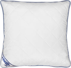 Pernă Irisette Body Contour 80X80 Cm cu husă detașabilă din microfibră moale, lavabilă până la 60°C, alb/albastru, certificată Oeko-Tex, produsă conform standardului de calitate german Perne standard Naty Shop 80 X 80 Cm 1