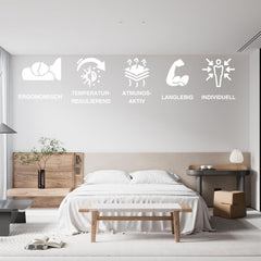 Pernă ortopedică de susținere a gâtului pentru 80X40, 800X400 Mm, pernă viscoelastică, pernă visco, pernă, pernă gât spumă de memorie, spumă visco, somn, alb (710 X 420 X 120 Mm) Perne ortopedice cervicale Naty Shop