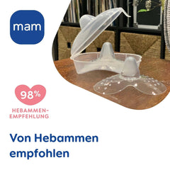 MAM Stillhütchen Größe L (Ø 23 Mm) Im 2Er-Set, Extra Weiche Brusthütchen Zum Schutz Beim Stillen, Brustwarzenschutz Für Maximalen Hautkontakt Zwischen Mutter Und Kind Accesorii Hrana si Alaptare Bebe Naty Shop