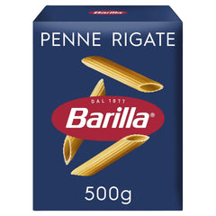 Paste Barilla Classic Penne Rigate Nr. 73 din grâu dur de înaltă calitate, întotdeauna al dente (1 x 500 g)