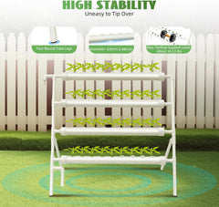 Kit de creștere hidroponică, sistem de irigare a plantelor hidroponice cu 36 de găuri, set de creștere hidroponică pentru grădină, casă, grădină, birou