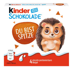 Kinder Chocolate (20 x 50g) – Cadou de Ziua Îndrăgostiților pentru el și ea, dulciuri pentru Carnaval și Mardi Gras – Batoane de ciocolată din ciocolată cu lapte umplută – 20 de pachete a câte 4 batoane individuale fiecare