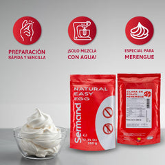 Eiweißpulver für Baiser (350 g) | Pasteurisiertes Eiklar | Getrocknetes Eiweiß | Laktosefrei | Glutenfrei | In wiederverschließbarem Zip-Beutel