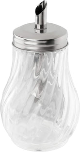 Dozator de zahăr FMprofessional 280 ml FLEURETTE, recipient de sticlă, recipient pentru dozare ușoară, recipient pentru diverse ocazii, recipient de înaltă calitate (culoare: argintiu), cantitate: 1 bucată