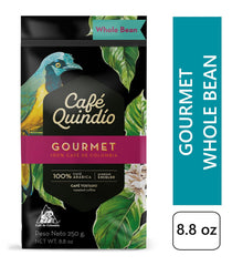 Cafe Quindio Gourmet - Cafea Specială - Boabe de Cafea 100% Arabica, Columbia, 250g - ideală pentru aparate portafiltru, aparate complet automate, cafea filtrată sau presă franceză