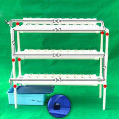 Pflanzenpflanze Hydroponic System Grow Kit 90Plant Sites Drei Layer Satz GemüSe Tool Garten Systeme Plant Vegetable Hydrokultur Hydroponische Garden Hydroponik Anbausystem PflanzpläTzen 3Schicht