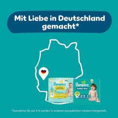 Șervețele umede Pampers Harmony Aqua pentru bebeluși, Patrula Cățelușilor, 15 pachete a câte 48 de șervețele, 720 de șervețele umede pentru bebeluși care ajută la restabilirea echilibrului natural al pH-ului pielii, loțiune ușoară cu 99% apă