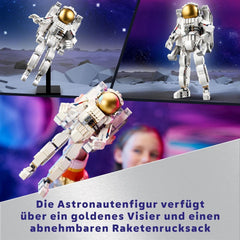Jucărie LEGO Creator 3In1 Astronaut în spațiu, kit model cu câine și navă spațială pentru copii, decorațiuni pentru grădiniță, cadou creativ pentru băieți și fete de la 9 ani 31152 Seturi de constructie Besuche den LEGO-Store