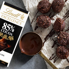 Lindt Ciocolată | Baton EXCELLENCE 85% Cacao | 100g | Ciocolată Extra Neagră | Baton de Ciocolată Vegană
