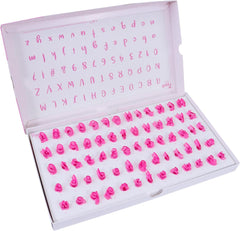 FF60 Fun Fonts - Set de ștampile pentru brioșe și fursecuri, pentru design de tort, 66 de piese, Colecția 3, Plastic