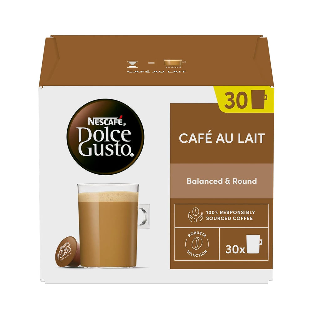 NESCAFÉ Dolce Gusto Cafe au Lait Kaffeepads, 30 Kapseln (30 Portionen)
