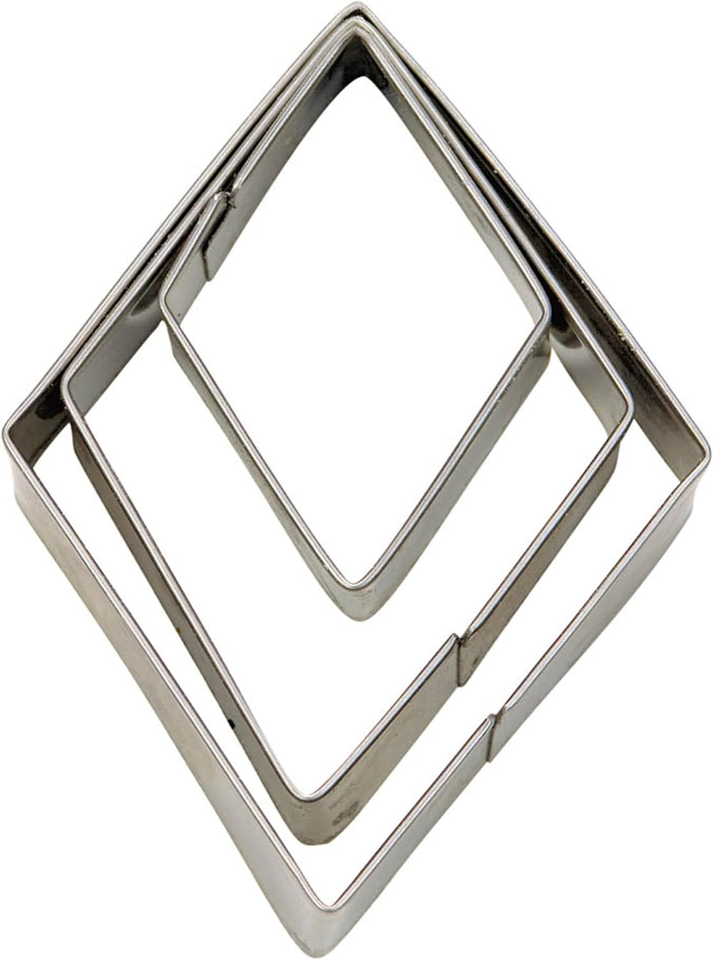 Set de 3 tăietoare de terasă Städter în formă de romb, din oțel inoxidabil, dimensiuni: 3/5/7 cm