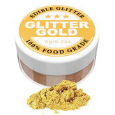 Sclipici comestibil - 6G colorant alimentar pudră pentru ciocolată, căpșuni, brioșe, prăjituri, fondant (auriu)