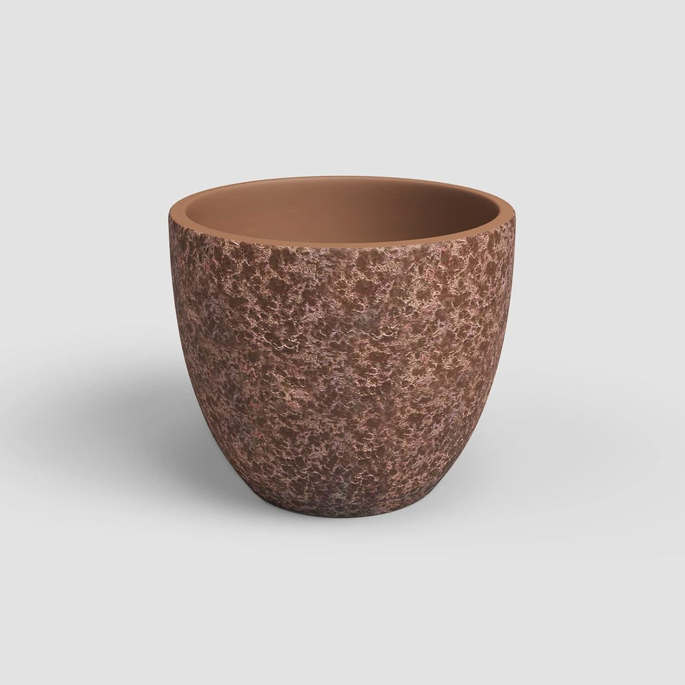 Artevasi Hestia Ghiveci, Ghiveci de flori, Ghiveci decorativ, Textură complexă, Ceramică lucrată manual, Culoare teracotă, 17 cm