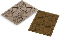 Silikomart 22.166.77.0165 CKC06, Set forma Ciocolata si Decupator Bucatarie Naty Shop