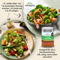 Herbaria Wilde Hilde bio 100g M-Dose- fertige Bio-Gewürzmischung - Salatgewürz für ausgefeilte Salate - mit erlesenen Zutaten - in nachhaltiger Aromaschutz-Dose
