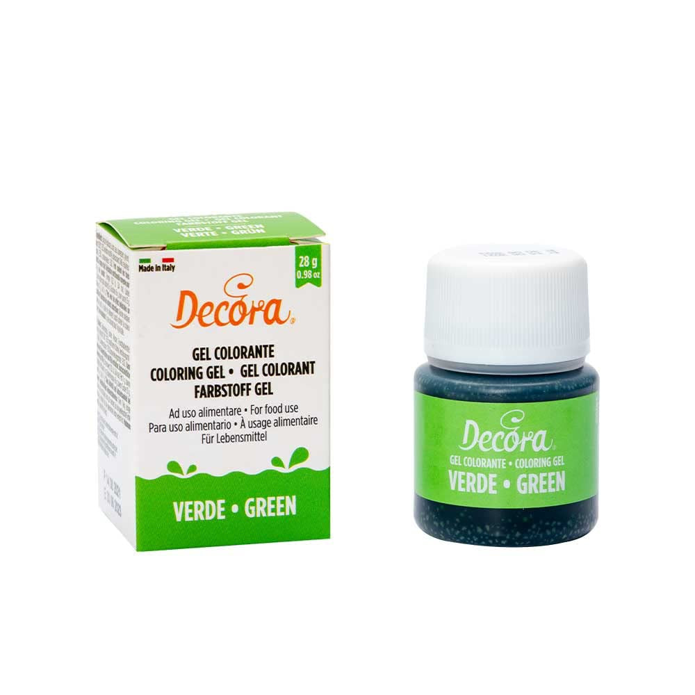 , 9600819 Colorant alimentar în gel, colorant alimentar în gel ideal pentru acoperiri și decorațiuni, creează culori intense și strălucitoare, fabricat în Italia, 28 de grame, culoare verde frunză.