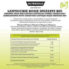 Linte roșie organică, crăpată, 5 kg, leguminoase organice decojite și crăpate, nu necesită înmuiere, sursă de proteine și fibre, pachet economic