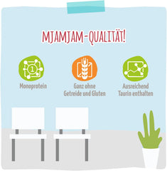 MjAMjAM VetCat - Hrană umedă premium pentru pisici - Dietă - Rinichi - Pui, pachet de 6 (6 x 200g), fără cereale