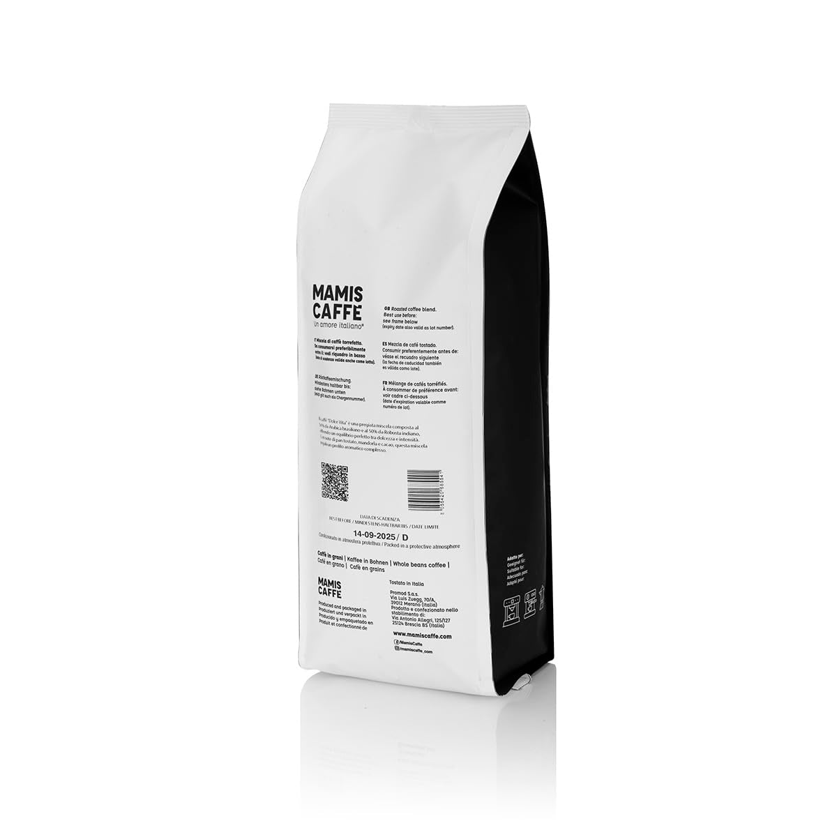 Mamis Caffè Dolce Vita, boabe espresso întregi, perfect ca si cappuccino sau latte macchiato Cafea Naty Shop