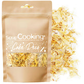 ScrapCooking - Gălbenele uscate 3,5 g - Flori comestibile - Decorațiuni alimentare pentru copt - Pentru deserturi, prăjituri, tarte, brioșe - Crăciun, primăvară, ziua de naștere - Galben auriu - 7471